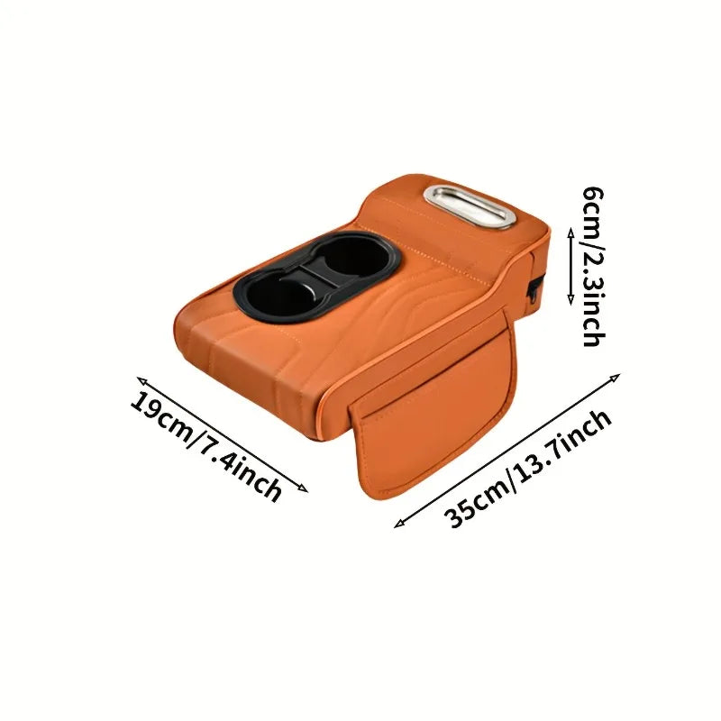4-in-1 Car Armrest Box Organizer | Cup Holder & Tissue Pad Car Armrest Organizer QXL