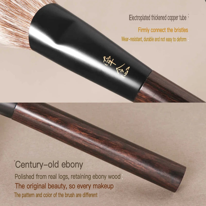 Sandalwood Pointed Blush & Contour Brush | Soft Goat Hair Blush Contour Brush QXL