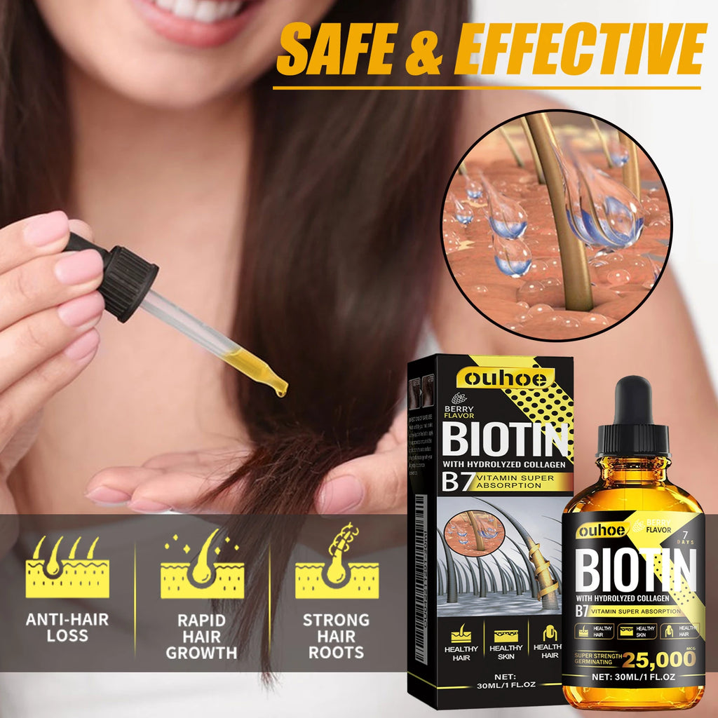 HOEGOA Biotin Collagen Scalp Serum | Rosemary Hair Oil 30ml Scalp Hair Serum QXL