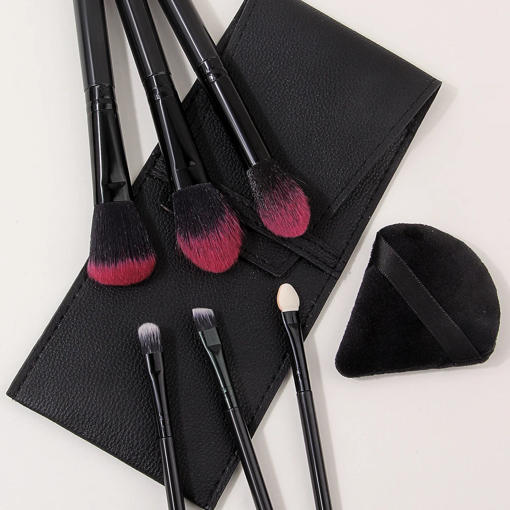 KOSSHOW 8-Pc Professional Makeup Brush Set | Travel Kit Makeup Brush Set QXL