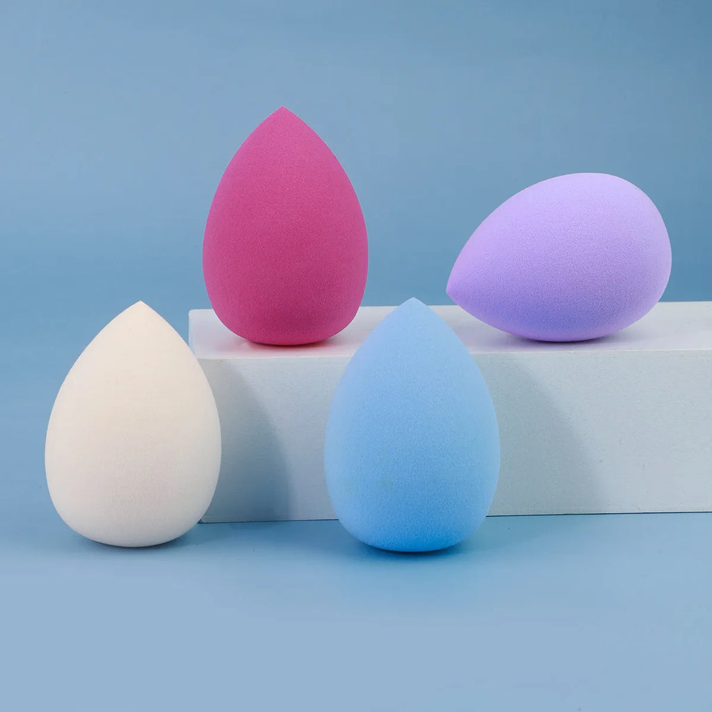4-Pack Makeup Sponge Powder Puffs | Dry & Wet Foundation Blender Makeup Sponge Puff QXL