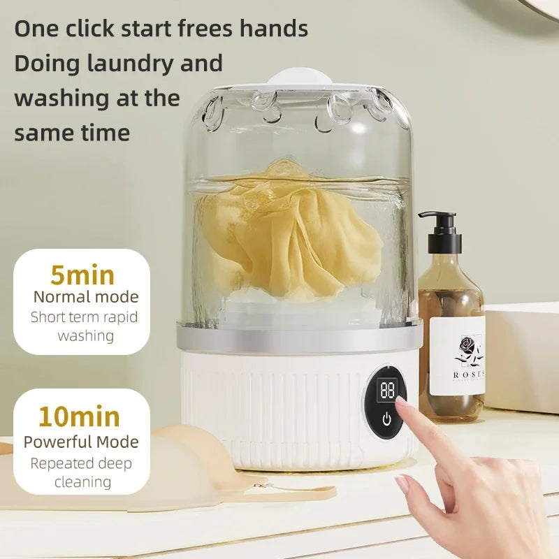 Mini Wireless Charging Washing Machine – Underwear & Socks Mini Washing Machine QXL