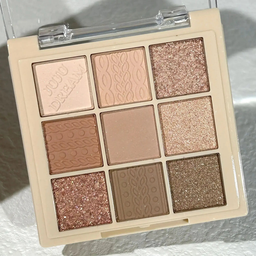 JUJU 9-Shade Eyeshadow Palette – Matte & Shimmer Nude Browns Eyeshadow Palette QXL