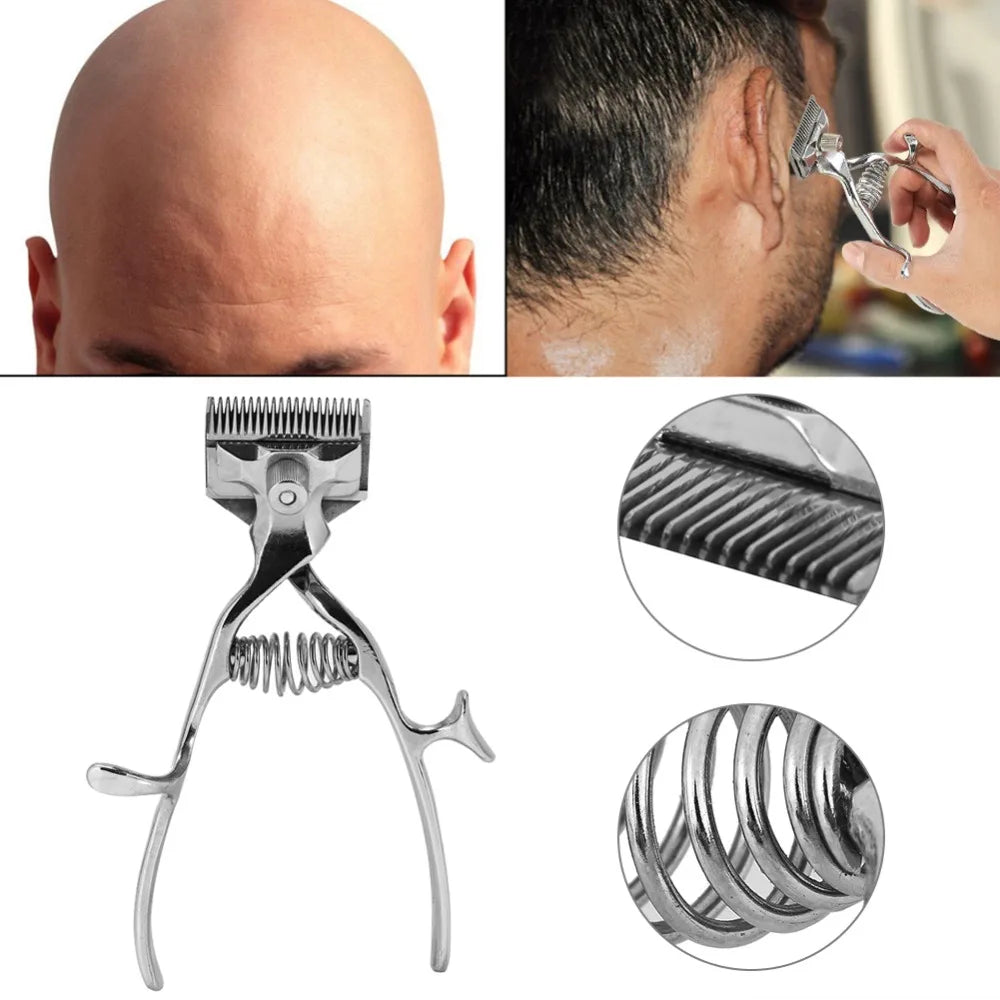 Manual Hand Push Hair Clipper | Quiet Carbon Steel Barber Tool Manual Hair Clipper QXL
