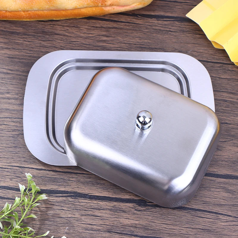 Stainless Steel Butter Dish with Lid | Retro French Style Butter Dish QXL