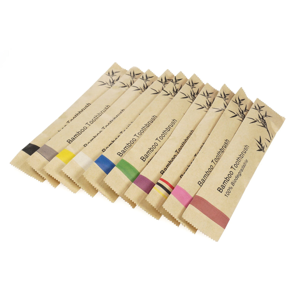 50-Pack Kids Bamboo Toothbrush | Soft Bristles, Eco-Friendly Kids Bamboo Toothbrush QXL