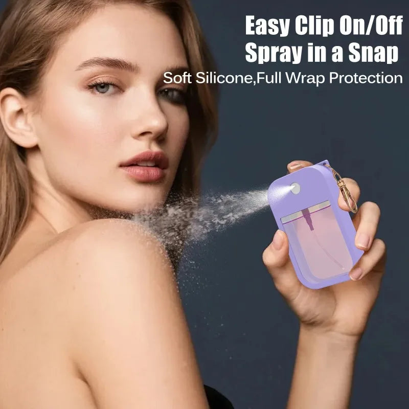 Silicone Perfume Spray Bottle Case & Keychain – 30ml Travel Perfume Bottle Case QXL