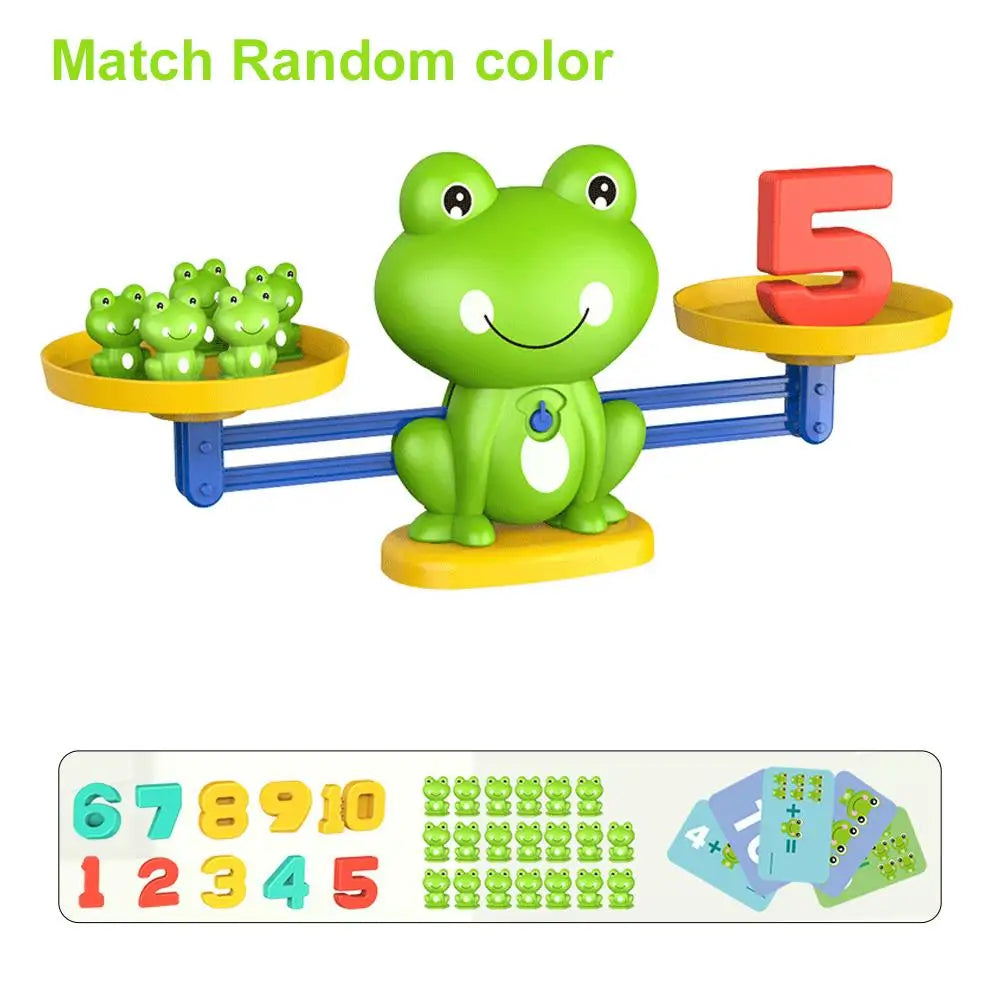 Digital Frog Balance Scale Math Toy for Kids | Early Learning Educational Math Toy QXL Green