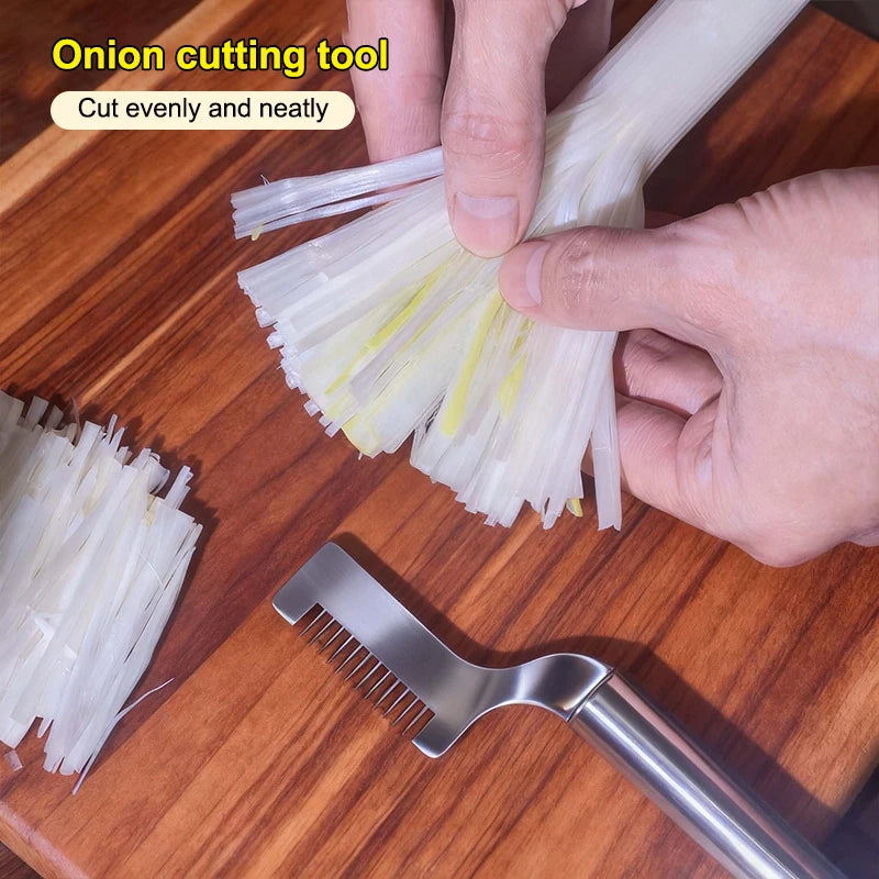 Stainless Steel Green Onion Scallion Shredder & Slicer Vegetable Shredder QXL