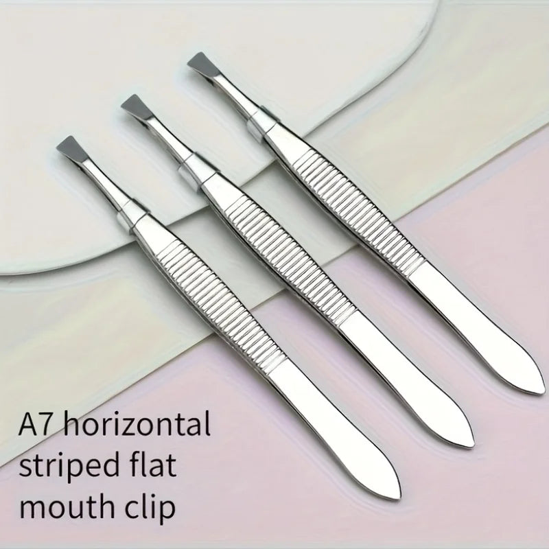Stainless Steel Precision Tweezers | Eyebrow & Beard Shaping Precision Grooming Tweezers QXL 3pcs