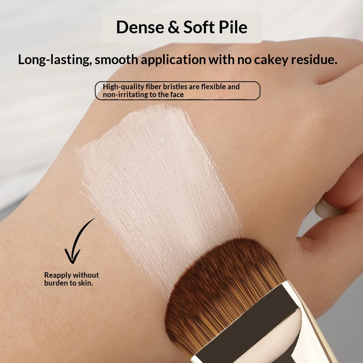 Ultra Thin Foundation Brush – Synthetic, Streak-Free Coverage Foundation Makeup Brush QXL