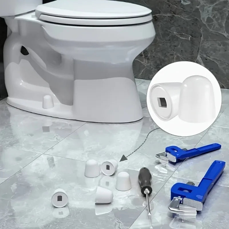 Snap-On Toilet Bolt Caps & Floor Bolt Covers with Washers Toilet Bolt Caps QXL