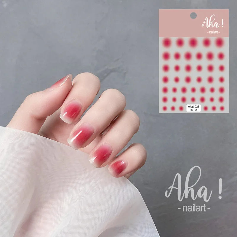 3D Halo Gradient Nail Art Stickers | Acrylic Decal Sliders Nail Art Stickers QXL