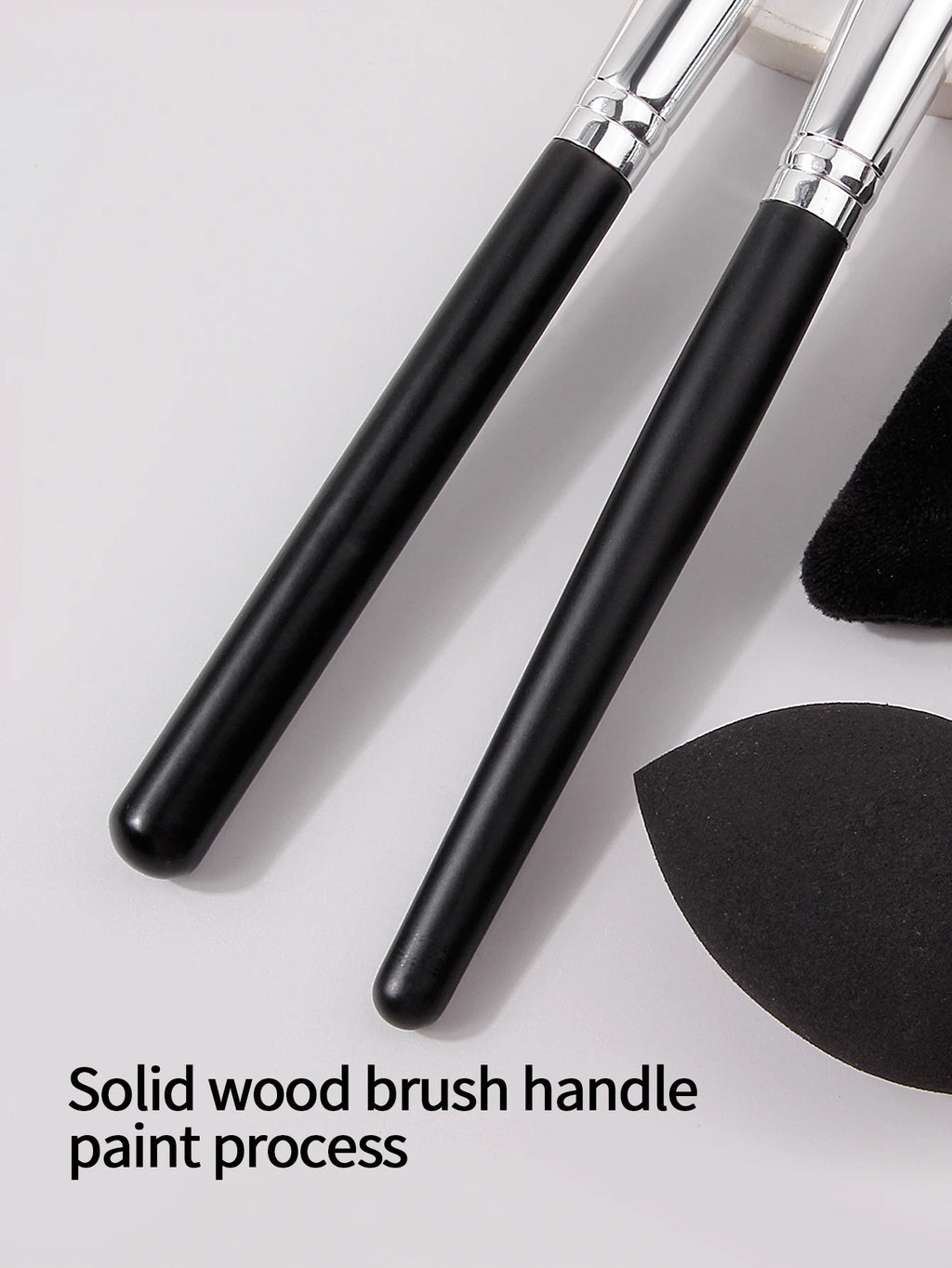 KOSSHOW 4-Pc Flame Makeup Brush & Powder Puff Combo Set Makeup Brush Set QXL