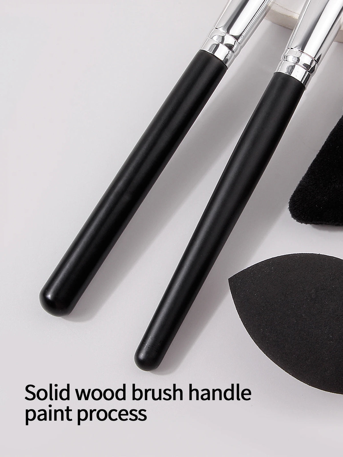 KOSSHOW 4-Pc Flame Makeup Brush & Powder Puff Combo Set Makeup Brush Set QXL