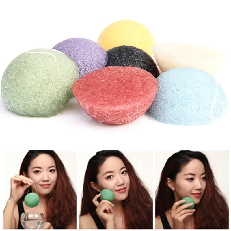 4-Pack Natural Konjac Face Cleansing Exfoliating Sponges Konjac Face Sponge QXL