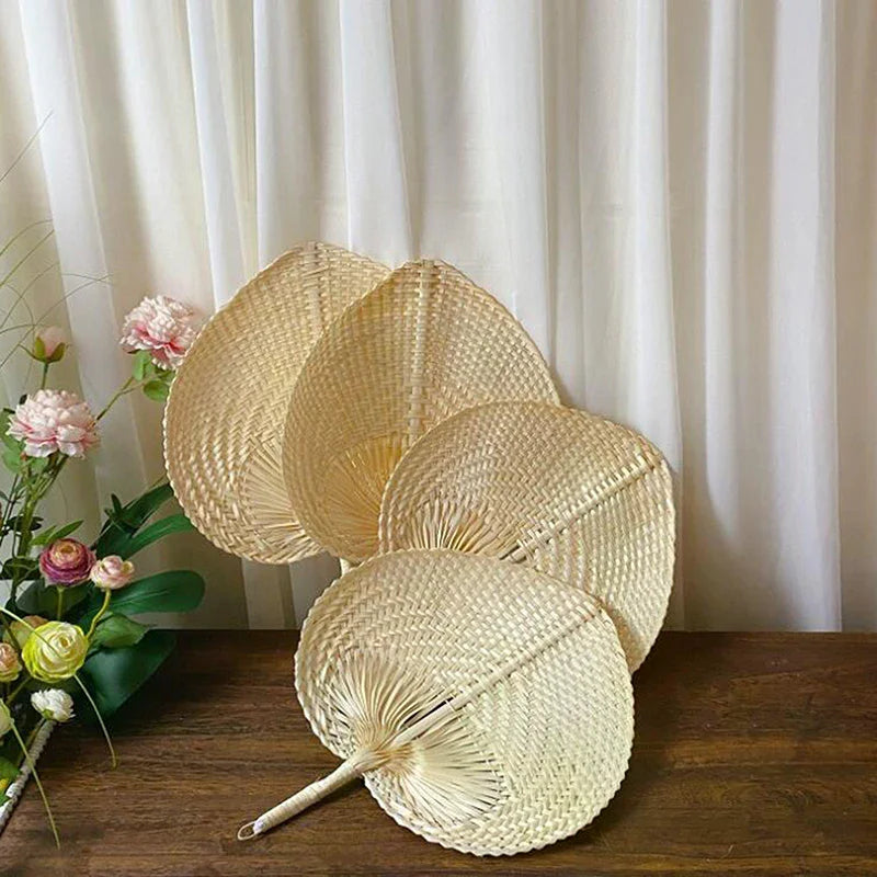 Handmade Bamboo Woven Fan – Summer Cooling & Wall Art Décor Bamboo Woven Fan QXL