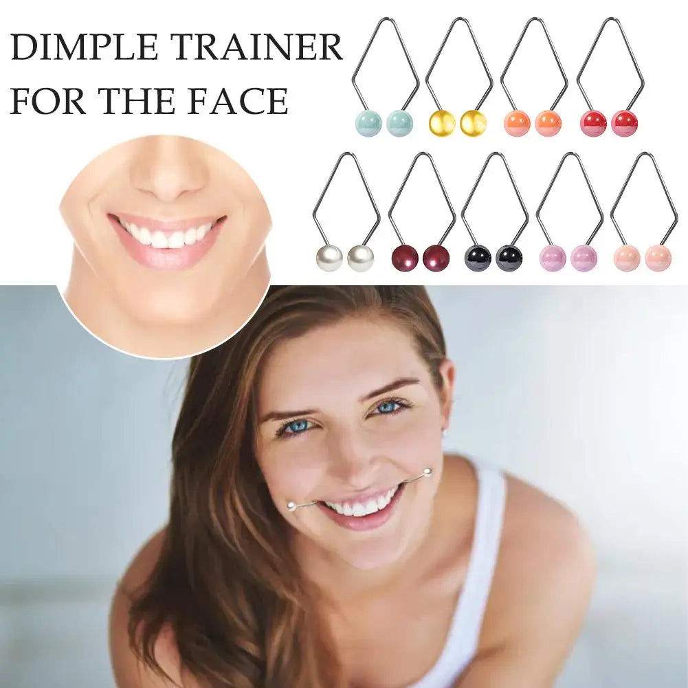 Facial Dimple Maker Trainer | Pearl-Inlaid Cheek Beauty Tool Facial Beauty Trainer QXL