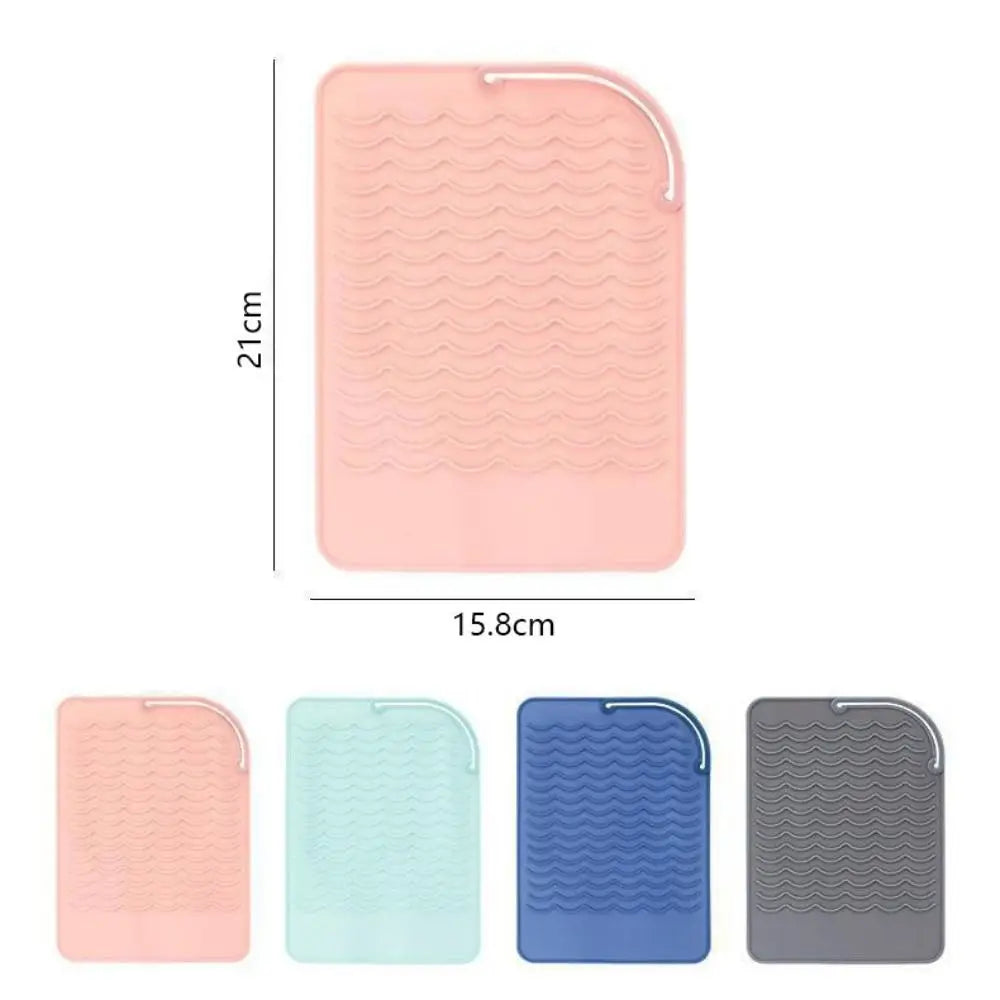 Silicone Heat Resistant Mat for Curling & Flat Irons | Non-Slip Heat Resistant Mat QXL
