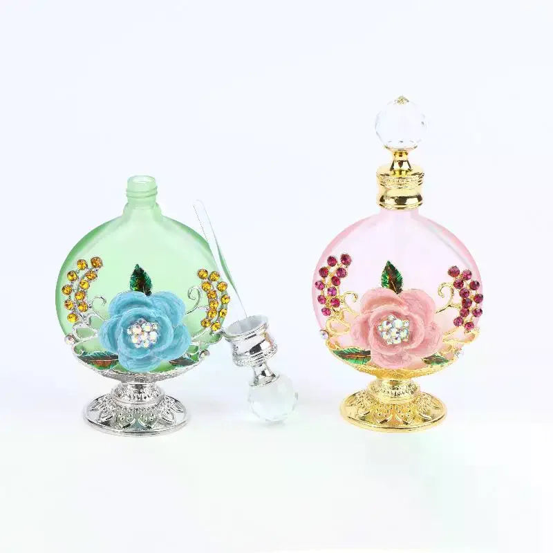30ml Dubai Vintage Perfume Bottle | Crystal Flower Gift Perfume Bottle QXL