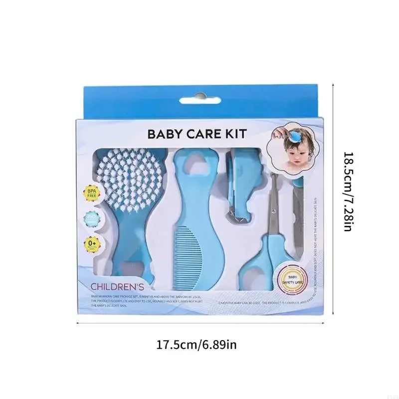 5-Piece Baby Grooming Kit – Brush, Comb & Nail Trimmer Set Baby Grooming Kit QXL