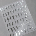 5D Embossed Bronzing Nail Art Stickers | Gold Silver Decals