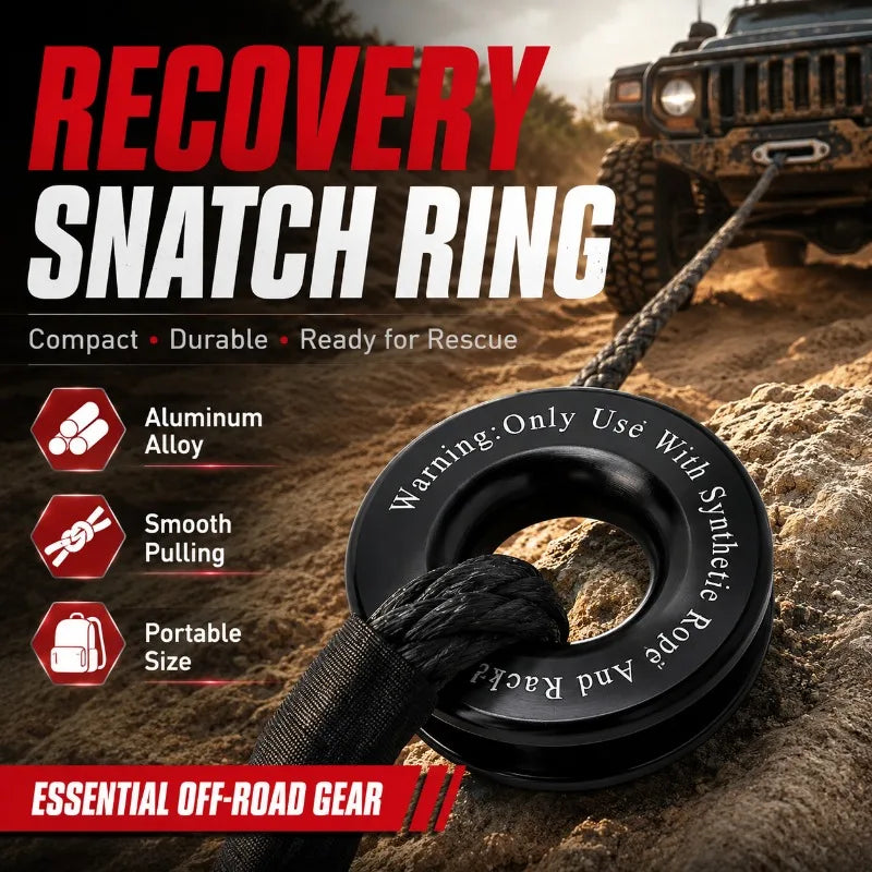 Aluminum Alloy Off-Road Recovery Snatch Ring | Winch Pulley Recovery Snatch Ring QXL