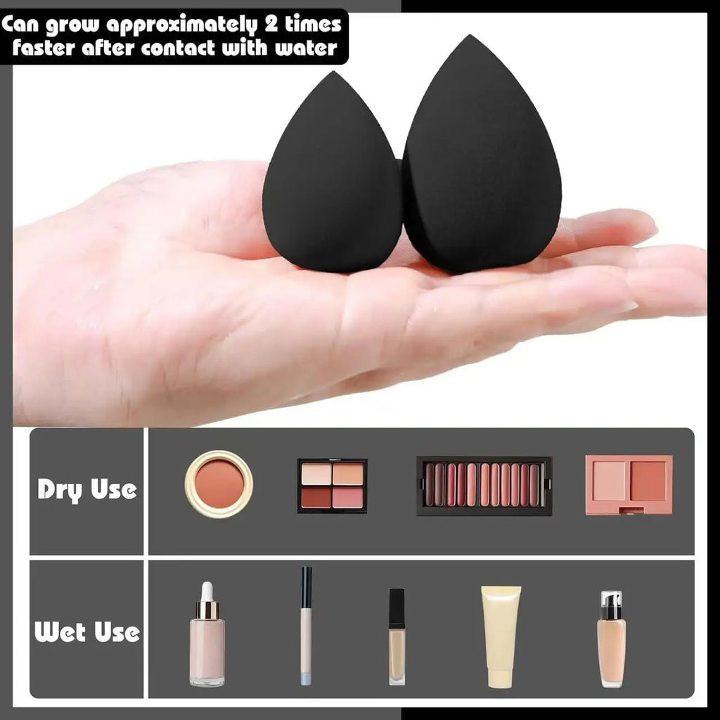 20-35 Pc Makeup Brush & Sponge Set with Headband & Puff Makeup Brush Set QXL