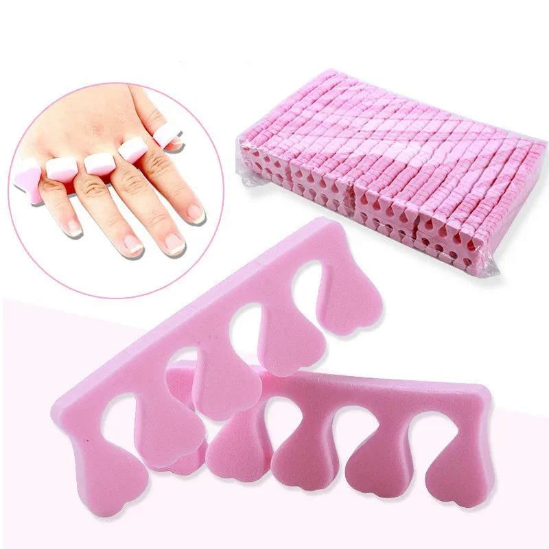 100-Pack Soft Sponge Toe Separators – Manicure & Pedicure Set Toe Separators QXL