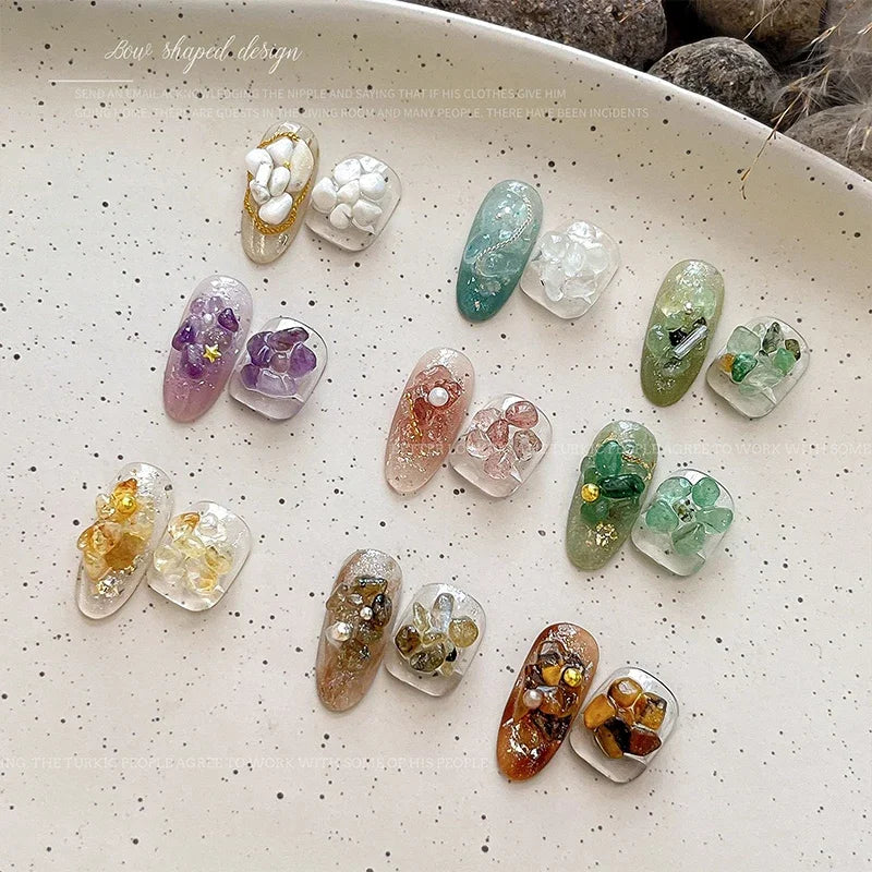 Mini Crystal Stone Nail Charms | DIY Colorful Nail Art Decor Nail Art Charms QXL