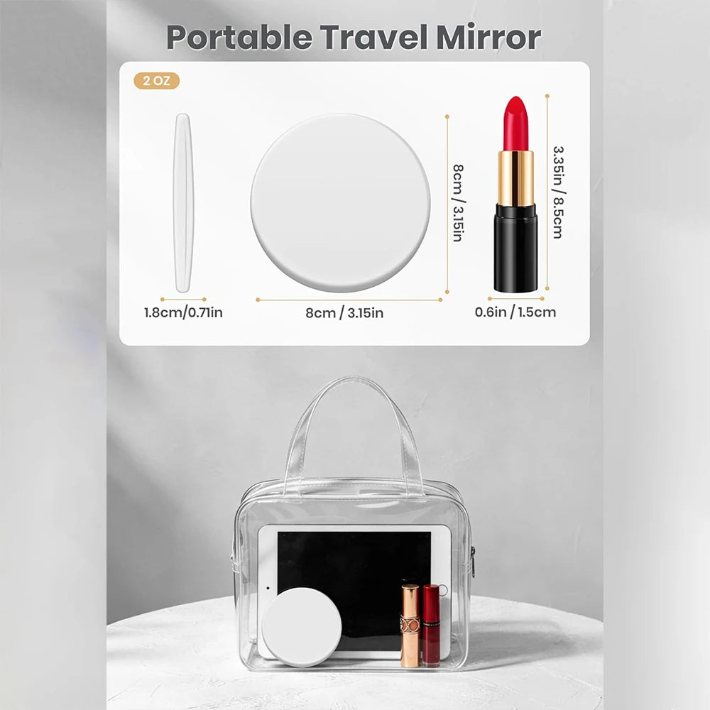 Travel Makeup Mirror with Lights – 1X/20X Magnifying, Rechargeable Lighted Makeup Mirror QXL