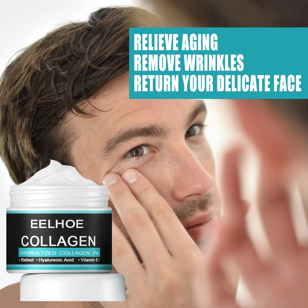 Eelhoe Men's Retinol Collagen Anti-Wrinkle Face Cream 30/50g Men's Face Cream QXL