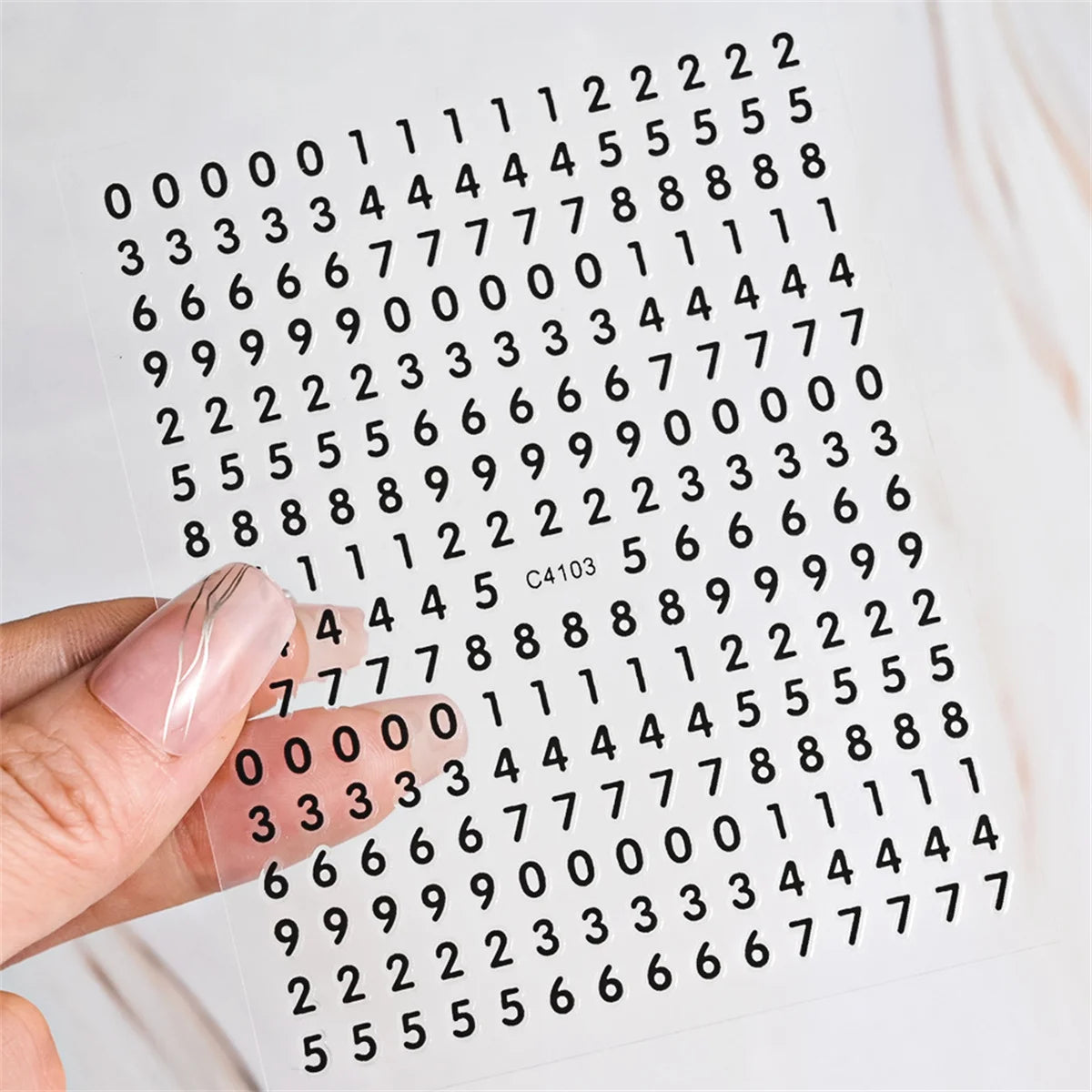 5-Pack 3D Number & Letter Nail Stickers | Gold Silver Decals 3D Nail Stickers QXL