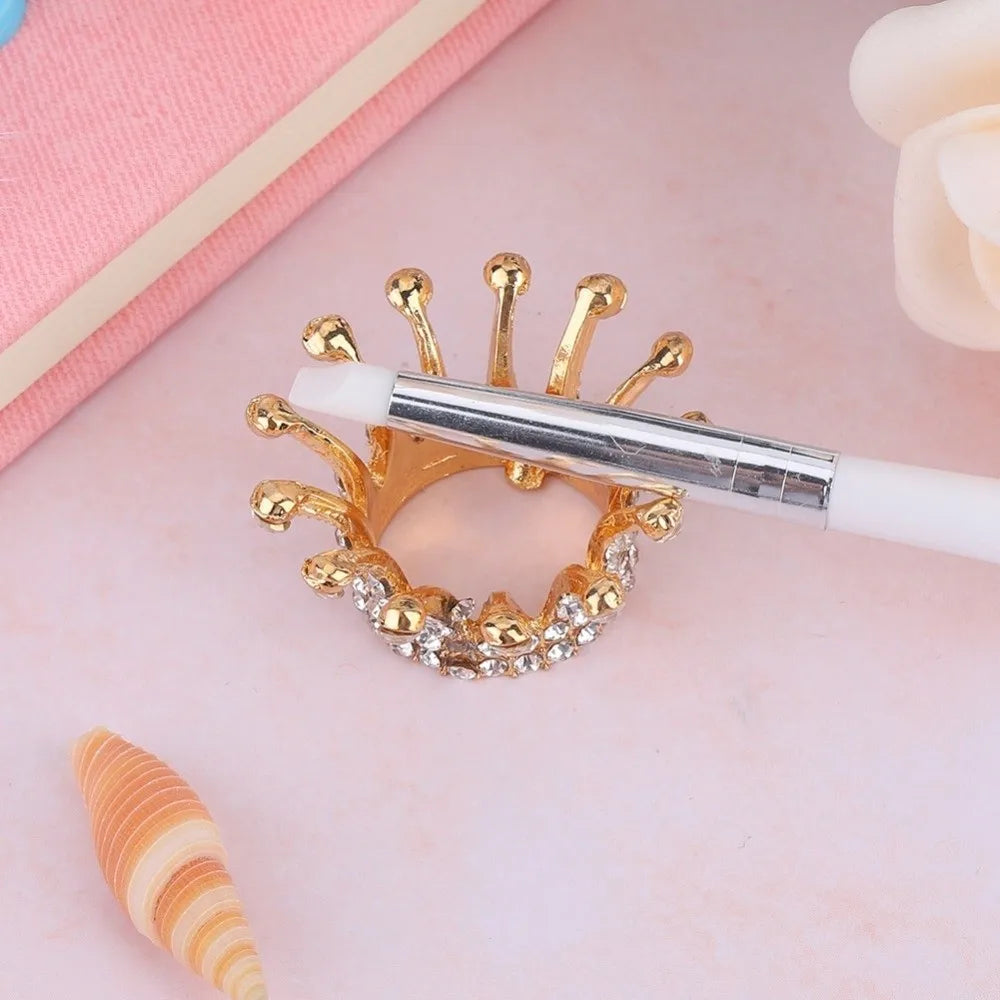 Crown Design Nail Art Brush Holder & Pen Display Stand Nail Brush Holder QXL