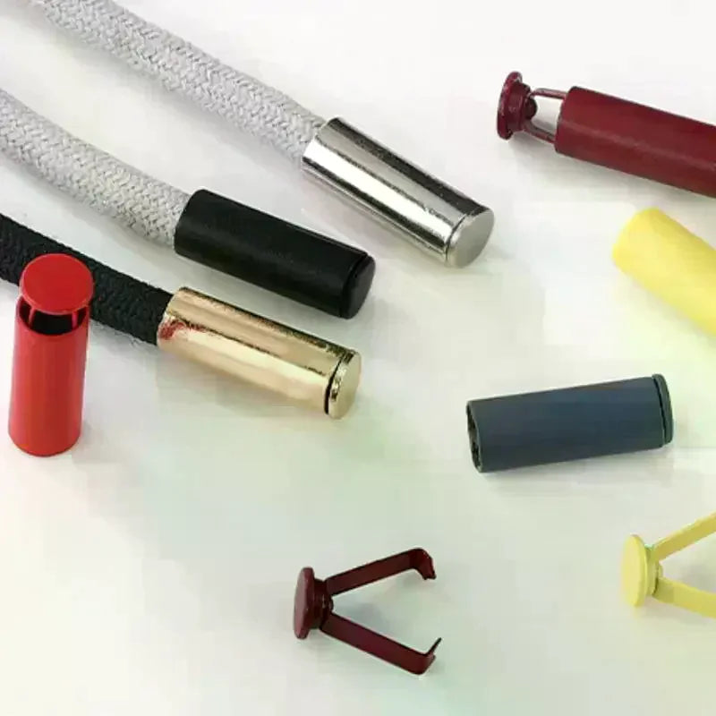 20-Pack Metal Cord End Stoppers | DIY Bag Rope Lock Caps Cord End Stopper QXL