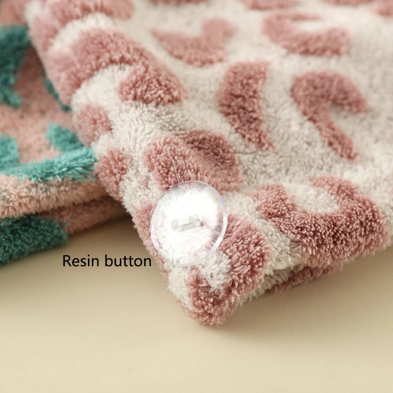 Quick-Dry Hair Towel Wrap Bonnet | Absorbent Coral Fleece Hair Towel Wrap QXL