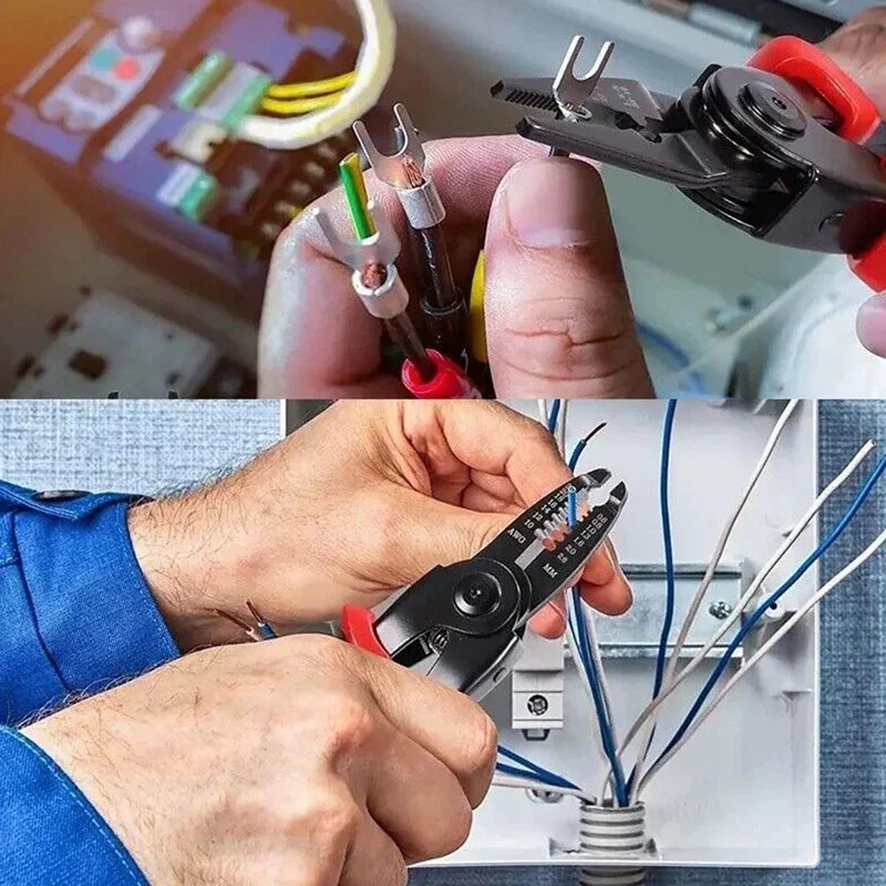 5-in-1 Interchangeable Head Pliers Set | Wire Stripper & Crimper Interchangeable Pliers Set QXL