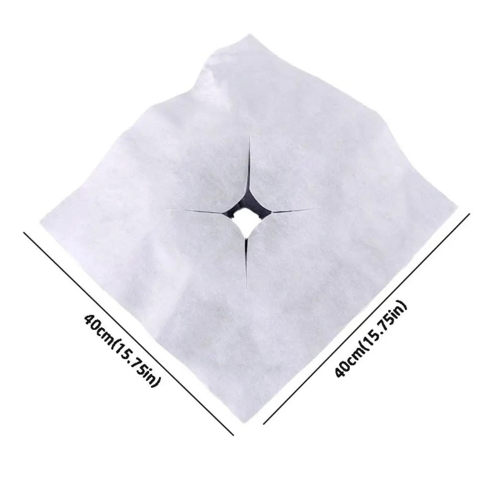 100-Pack Disposable Face Hole Towels | Massage & Spa Bed Disposable Massage Towel QXL