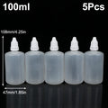 5-Pack Refillable Squeeze Dropper Bottles | Multi-Size PE Squeeze Dropper Bottles QXL 100ml