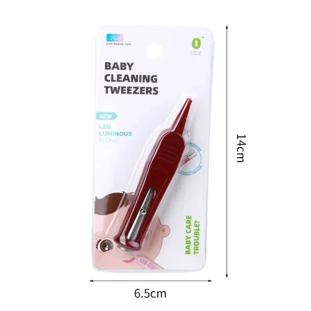 Baby LED Cleaning Tweezers – Nose, Ear & Navel Grooming Tool Baby Grooming Tweezer QXL