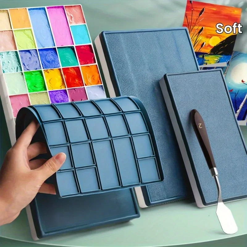 Watercolor Pigment Box 12–48 Grids | Portable Artist Palette Watercolor Pigment Set QXL 12 Cells