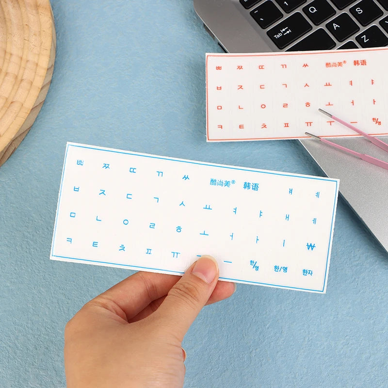 Korean Keyboard Stickers – Transparent Film, Universal Fit Keyboard Stickers QXL