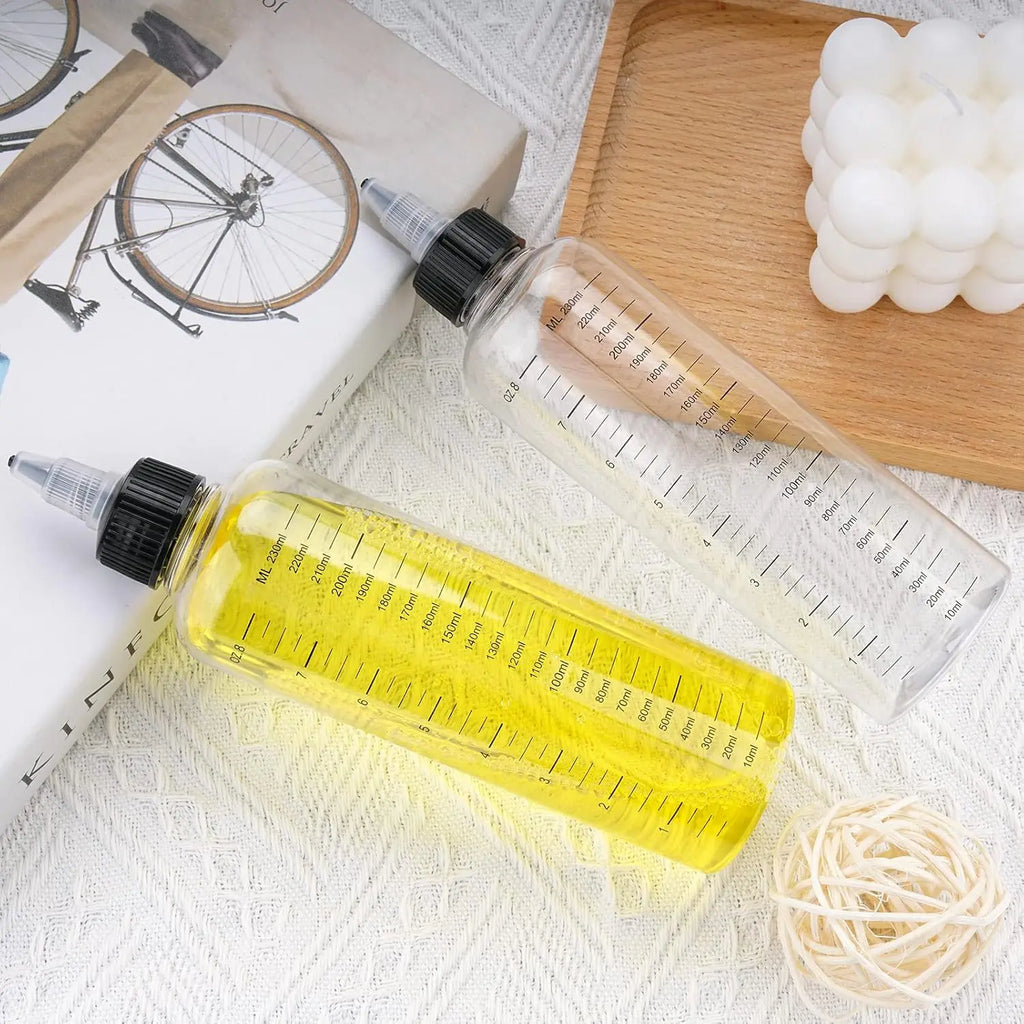 3-Pack 230ml Graduated Refillable Bottles | Twist Cap Liquid Refillable Liquid Bottles QXL