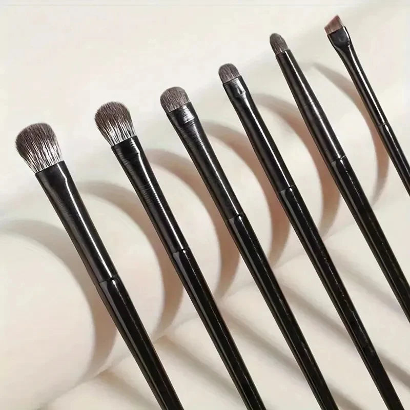 Professional Wool Fiber Makeup Brush – Eye Shadow & Blush Makeup Brush QXL 6pcs