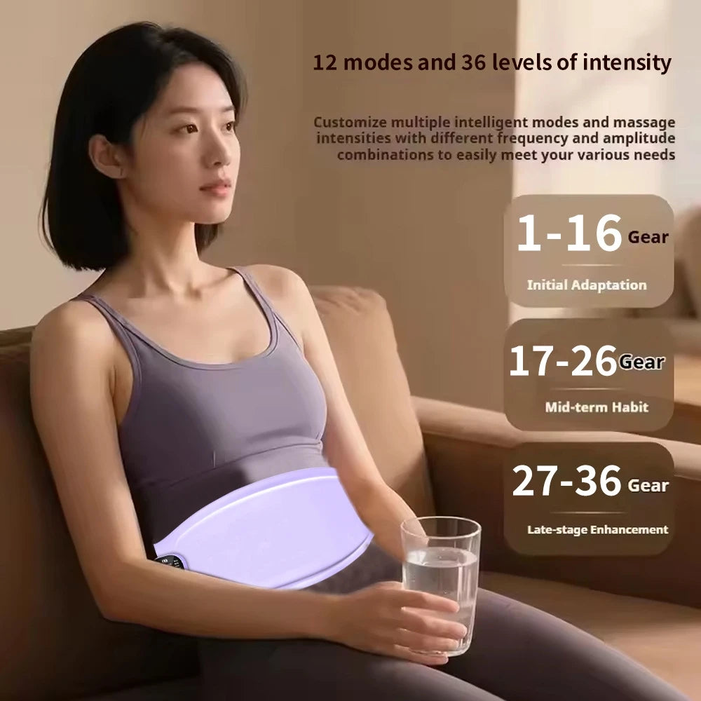 Portable EMS Heating Waist Massager Belt | Belly & Back EMS Waist Massager QXL