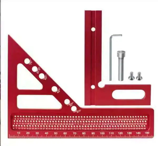 Aluminum Alloy Woodworking Triangle Square | Multi-Angle Ruler Carpenter Marking Square QXL Style 4