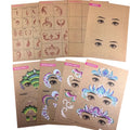Face Painting Practice Templates | Washable Reusable 8-Sheet Set Face Painting Templates QXL Default Title