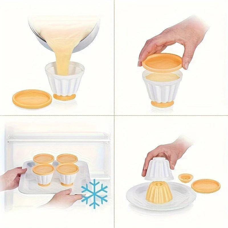 Pudding & Mousse Cake Molds | Jelly & Panna Cotta Set Dessert Baking Molds QXL