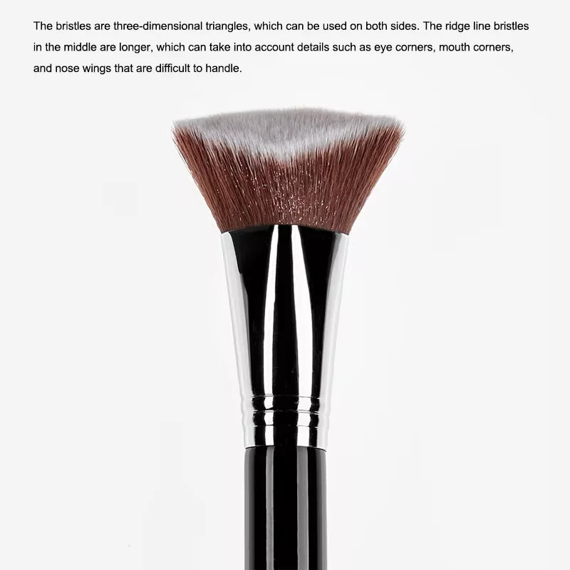 MOZHOU Kabuki Foundation Brush | Vegan Angled Synthetic Bristles Kabuki Foundation Brush QXL