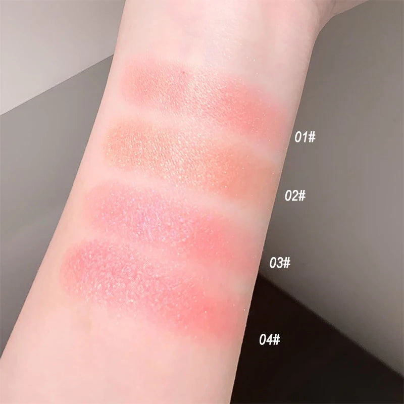 Rose Embossed Shimmer Blush Powder | Floral Pink Shades Shimmer Blush Powder QXL